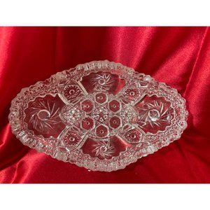 Early Americn Pressed Glass Sawtooth Thick Brilliant